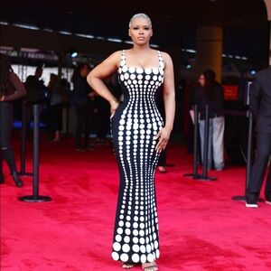 Ema Savahl Black and White Dot Dress